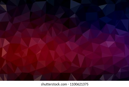Dark Pink, Red vector abstract mosaic backdrop. Colorful illustration in abstract style with triangles. A completely new design for your leaflet.