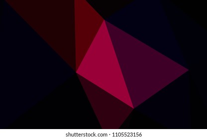 Dark Pink, Red vector abstract mosaic background. Creative geometric illustration in Origami style with gradient. New template for your brand book.
