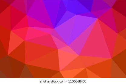 Dark Pink, Red vector abstract mosaic pattern. Elegant bright polygonal illustration with gradient. A new texture for your design.
