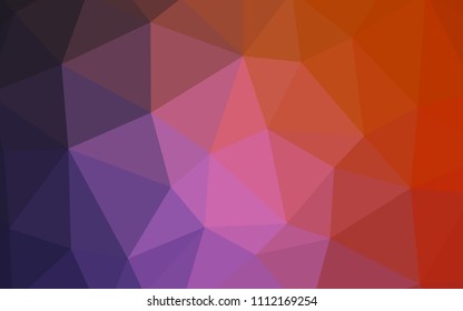 Dark Pink, Red vector abstract polygonal pattern. Colorful abstract illustration with triangles. Brand new style for your business design.