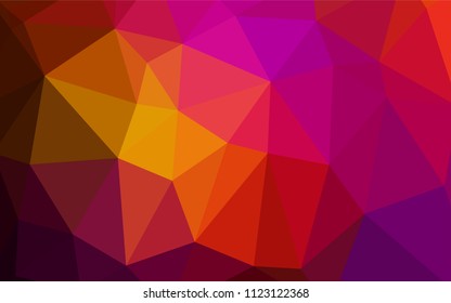 Dark Pink, Red vector abstract mosaic backdrop. Colorful illustration in polygonal style with gradient. That new template can be used for your brand book.