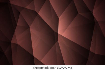 Dark Pink, Red vector abstract mosaic background. Glitter abstract illustration with an elegant triangles. Completely new template for your banner.