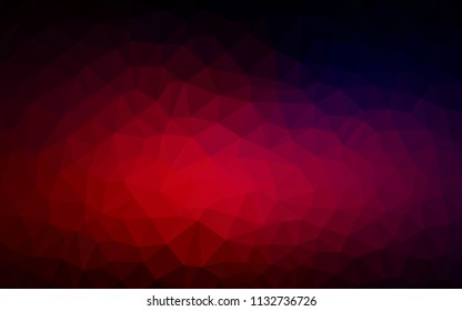 Dark Pink, Red vector abstract polygonal pattern. Elegant bright polygonal illustration with gradient. Brand new style for your business design.