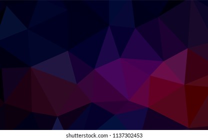 Dark Pink, Red vector abstract polygonal pattern. Colorful abstract illustration with triangles. Triangular pattern for your design.