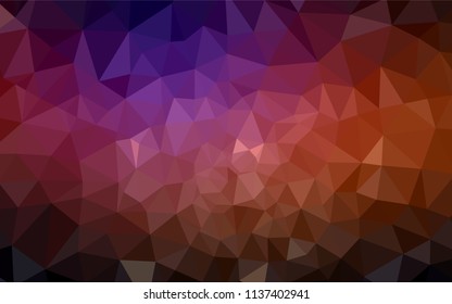 Dark Pink, Red vector abstract mosaic pattern. Colorful illustration in abstract style with triangles. Brand new design for your business.