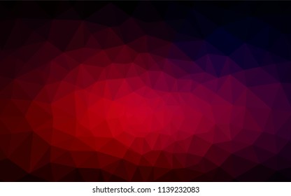 Dark Pink, Red vector abstract mosaic background. Shining polygonal illustration, which consist of triangles. A completely new design for your leaflet.