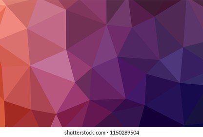 Dark Pink, Red vector abstract mosaic background. Polygonal abstract illustration with gradient. Polygonal design for your web site.