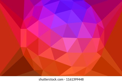 Dark Pink, Red vector abstract mosaic backdrop with a diamond. Polygonal abstract illustration with gradient. Completely new template for your banner.