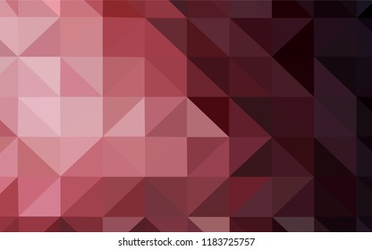 Dark Pink, Red vector abstract polygonal pattern. Colorful abstract illustration with triangles. Textured pattern for your backgrounds.