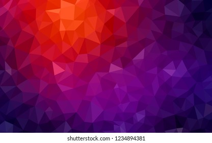 Dark Pink, Red vector abstract polygonal pattern. A sample with polygonal shapes. Template for cell phone's backgrounds.