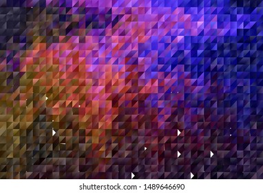 Dark Pink, Red vector abstract polygonal template. Colorful abstract illustration with triangles. A new texture for your web site.