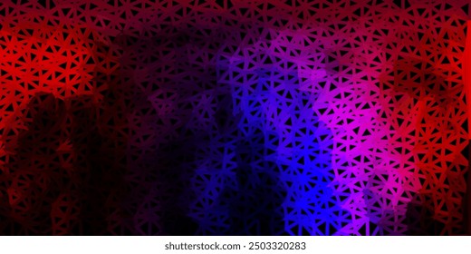 Dark pink, red vector abstract triangle pattern. Mosaic colorful illustration with triangle concept. Your design for applications.