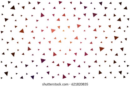 Dark Pink, Red vector abstract colorful background, which consist of triangles. Pattern with colored triangles on white background.