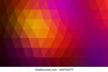 Dark Pink, Red vector abstract textured polygonal background. Blurry triangle design. Pattern can be used for background.