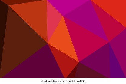 Dark Pink, Red vector abstract textured polygonal background. Blurry triangle design. Pattern can be used for background.