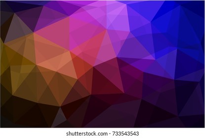 Dark Pink, Red vector abstract textured polygonal background. Blurry triangle design. Pattern can be used for background.