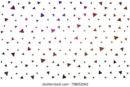Dark Pink, Red vector abstract colorful background, which consist of triangles. Pattern with colored triangles on white background.