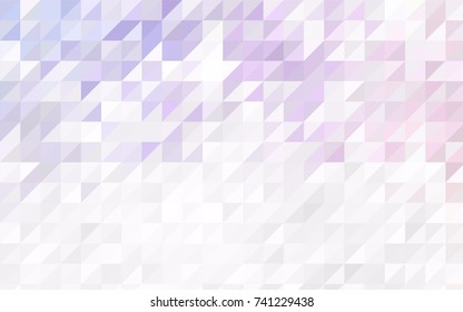 Dark Pink, Red vector abstract colorful background, which consist of triangles. Pattern with colored triangles on white background.