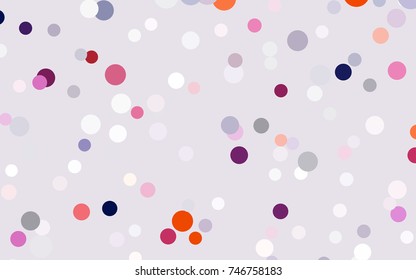 Dark Pink, Red vector abstract pattern with circles. Geometry template for your business design. Background with colored spheres.