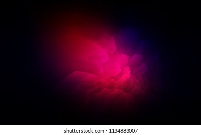 Dark Pink, Red vector backdrop with hexagons. Illustration with set of colorful hexagons. Pattern can for your ad, booklets.