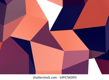 Dark Pink, Red vector backdrop with rhombus. Illustration with set of colorful rectangles. Pattern for commercials.