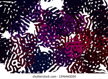 Dark Pink, Red vector backdrop with memphis shapes. Modern abstract illustration with colorful random forms. Simple design for your web site.