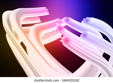 Dark Pink, Red vector backdrop with curved lines. Shining colorful illustration in simple style. A new texture for your  ad, booklets, leaflets.