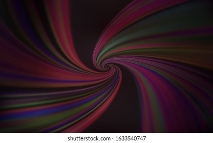 Dark Pink, Red vector backdrop with wry lines. Creative illustration in halftone style with gradient. Colorful wave pattern for your design.