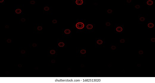 Dark Pink, Red vector backdrop with mystery symbols. Abstract illustration with gothic gradient shapes. Simple design for occult depiction.