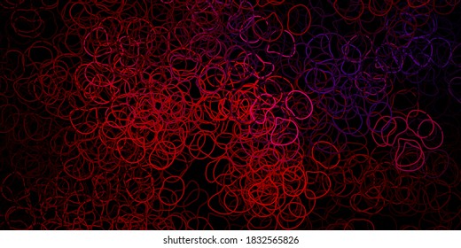 Dark pink, red vector backdrop with chaotic shapes. Illustration with colorful shapes in abstract style. Smart design for your business.