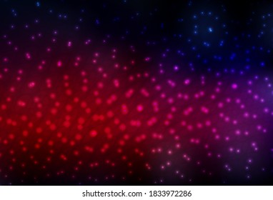 Dark Pink, Red vector backdrop with dots. Blurred bubbles on abstract background with colorful gradient. Design for poster, banner of websites.