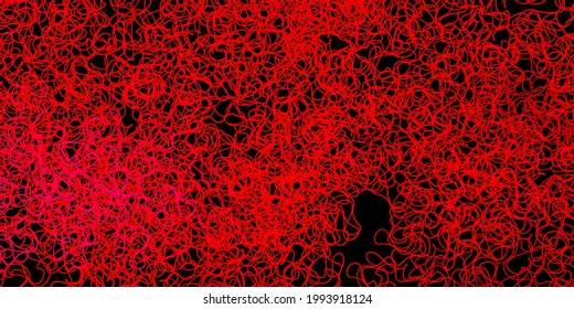 Dark pink, red vector backdrop with curves. Illustration in halftone style with gradient curves. Pattern for websites, landing pages.