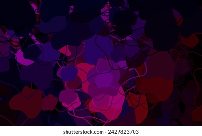 Dark Pink, Red vector backdrop with memphis shapes. Simple colorful illustration with abstract gradient shapes. Best smart design for your business.