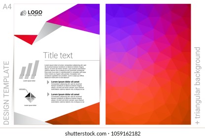 Dark Pink, Red vector  background for presentations. Beautiful colored sample in A4 size. Beautiful design for cover of notepads.