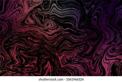 Dark Pink, Red vector background with curved circles. A completely new color illustration in marble style. Textured wave pattern for backgrounds.