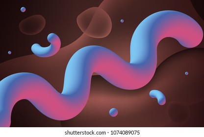 Dark Pink, Red vector background with bent lines. Shining crooked illustration in memphis style. The elegant pattern for brand book.