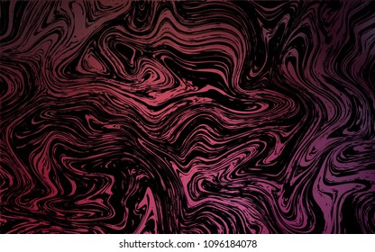 Dark Pink, Red vector background with liquid shapes. Brand-new colored illustration in marble style with gradient. Textured wave pattern for backgrounds.