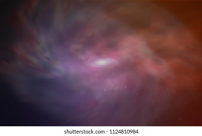 Dark Pink, Red vector background with galaxy stars. Shining colored illustration with bright astronomical stars. Best design for your ad, poster, banner.