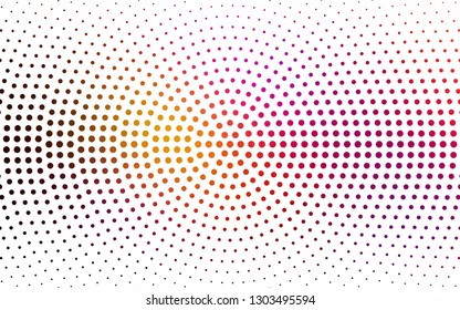 Dark Pink, Red vector  background with bubbles. Beautiful colored illustration with blurred circles in nature style. Design for your business advert.