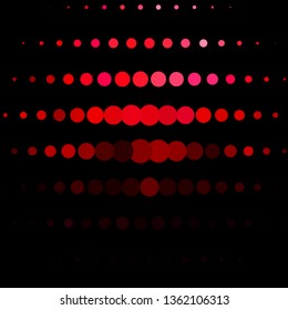 Dark Pink, Red vector background with circles. Abstract decorative design in gradient style with bubbles. Pattern for business ads.