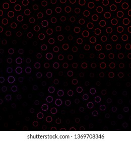 Dark Pink, Red vector background with circles. Colorful illustration with gradient dots in nature style. Pattern for booklets, leaflets.