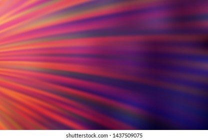Dark Pink, Red vector background with wry lines. Colorful abstract illustration with gradient lines. A completely new template for your design.