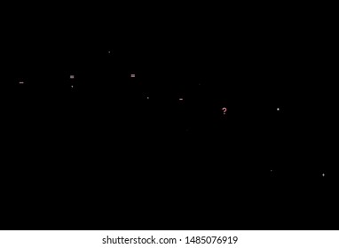 Dark Pink, Red vector background with arithmetic signs. Blurred design in simple style with collection of numerals. Template for landing page of typography.