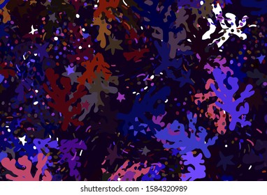 Dark Pink, Red vector background with abstract shapes. Modern abstract illustration with colorful random forms. Modern design for your business card.