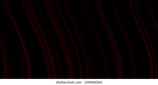 Dark Pink, Red vector background with bows. Abstract gradient illustration with wry lines. Smart design for your promotions.