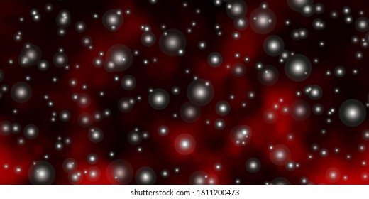 Dark Pink, Red vector background with small and big stars. Decorative illustration with stars on abstract template. Best design for your ad, poster, banner.