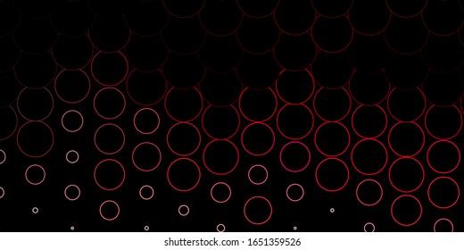 Dark Pink, Red vector background with bubbles. Abstract colorful disks on simple gradient background. Pattern for booklets, leaflets.