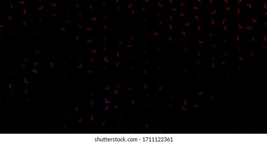 Dark Pink, Red vector background with occult symbols. Colorful mystic symbols with a gradient in ancient style. Simple design for occult depiction.