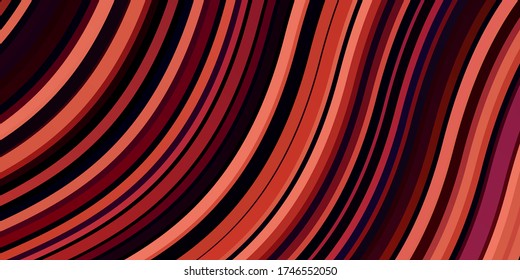 Dark Pink, Red vector background with curves. Colorful abstract illustration with gradient curves. Design for your business promotion.