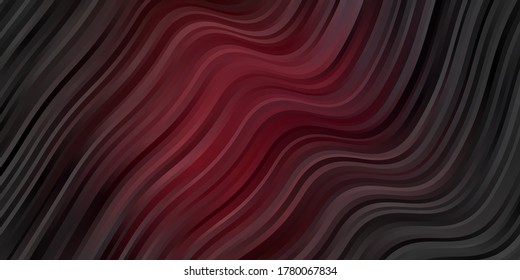 Dark Pink, Red vector background with wry lines. Colorful geometric sample with gradient curves.  Pattern for websites, landing pages.
